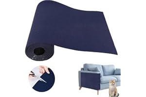 Tappetino Antigraffio Autoadesivo per Gatti,AYSOW 40×300cm DIY Climbing Cat Scratcher,Antigraffio Gatto Divano,Adesivo Ritagliabili Tappeto Tiragraffi,Protegge Tappeti,Divani Porte (blu scuro)