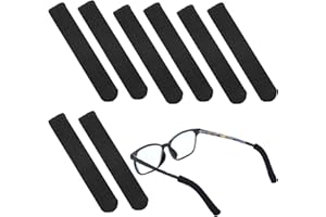 FOGCOSY 4 Pairs Glasses Ear Cushions - Soft Knitting Cotton Fabric Glasses Arm Covers, Ear Pads for Glass, Anti SlipTemple Tips Sleeve Retainer Suitable for Men Women Kid Sports Work and Study