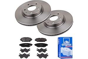 ATE BUNDLE ATE Bremsen-Set 2 Bremsscheiben + Bremsbeläge Bremsensatz Einbau Vorne Bremsscheiben-Set Scheibenbremsen IJF141CV97 passend für Mazda 3 BM 110-3 DK