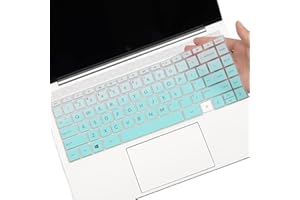 MUBUY-GOL Keyboard Cover for 13.3" HP Envy 13 and HP Envy x360 2-in-1 Laptop with Fingerprint Reader 2020 Model 13t 13z 13-ba 13-ay Series (13t-ba000, 13-ba0085nr,13-ay0021nr, etc.) US Keyboard Cover-MintGreen