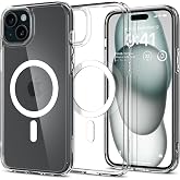 Spigen iPhone 15 / 14 / 13 ile Uyumlu MagSafe Kılıf Ultra Hybrid Mag Fit Sararmaya Dayanıklı Beyaz Şeffaf Kapak - ACS06802 (S