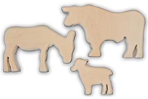 Corvus A600512 - Schnitzholz "Krippe Teil 2 - Ochse und Esel"