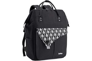 Lekesky - Sac à dos pour femme - Cartable - Avec compartiment pour ordinateur portable et poche anti-vol - Sac à dos pour ordinateur portable 15,6", 15,6", Décontracté