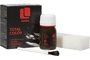 Lenzen Total Color Tinta per Pelle e Tessuti I Tintura per Scarpe e Borse I Riparare Piccoli Difetti I Crema Colorante I 25 ml