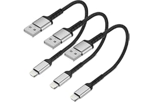 ADILIFT iPhone Ladekabel Kurz 20CM, 3Pack USB A auf Lightning Kabel MFi Zertifiziert Nylon iPhone Schnellladekabel Kompatibel für iPhone14 13 12 11 Pro Max Xs Xr X 8 7 6 Plus SE iPad Air/Mini