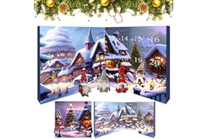 ASSLYE 2024 Christmas Gnome Advent Calendar, 24 Day Christmas Advent Calendar with Collectible Gnome Dolls, 2024 Christmas Countdown Calendar, Christmas Holiday Decor Gnome Calendar Gift (Christmas)