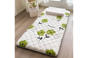 YOUGANG futon giapponese, singolo/doppio/queen/king size, materasso da campeggio, materasso per gli ospiti (verde, 80 x 190 cm)