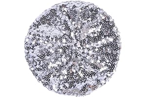 ILUFAM Women Sparkly Sequins Beret Hat Shining Beanie Cap for Dancing Party Night Fancy Dress