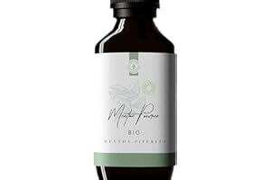 BEAU CLICHÉ 50ml Olio Essenziale di Menta Piperita BIO (Mentha piperita) - 100% Puro, Naturale e Biologico - Olio Essenziale di Menta Commestibile - Fresco, Energizzante e Limpido