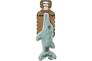 PetLove Resploot Tuffles delfin, mocna zabawka dla psa i szczeniaka z piszczałką, w 100% materiały pochodzące z recyklingu