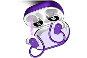 OYIB AI Ecouteur Traducteur Instantané, 50H Bluetooth 5.4 Oreillette Traducteur avec 164 Langues/6 Modes de Traduction, 3 in 1 AI Écouteur Vocal Instantané pour Voyage/Affaires Violet