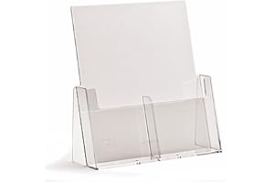 taymar Prospekthalter/Flyerhalter, 2 Fächer DIN lang nebeneinander, 1 Stück