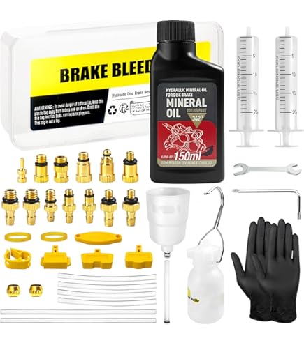 Kit De Purga De Frenos CYCOBYCO Universal Para Bicicletas - Aceite Mineral Para Frenos De Disco Hidráulicos, Compatible Con Shimano, SRAM, Avid, Magura, Tektro, Hayes (No Incluye Aceite)