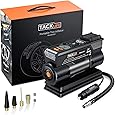 TACKLIFE Compresseur Voiture, 40L/Min Gonfleur Electrique, 12V 150PSI Mini Compresseur Portable avec Grand LCD Écran, LED Lampe - Bruit Faible