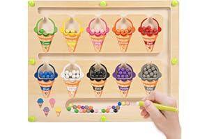 IKIDIKI Montessori Spielzeug 2 3 4 Jahre, Magnetspiel ab 2 3 Jahren Spielzeug Mädchen Sortierspiel Motorikspielzeug Lernspielzeug ab 2-4 Jahre Geschenk Mädchen 2 3 4 Jahre Kinderspielzeug ab 2 3 Jahre