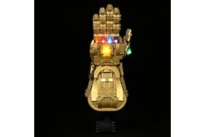 LocoLee Kit di luci a LED per guanto Lego Infinity (non include i modelli Lego), set di illuminazione fai da te per Lego 76191 Marvel Thanos, regalo creativo (kit di luci, versione standard)