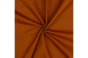 VmG-Store Baumwollstoff Uni 100% Baumwolle Oeko-Tex Meterware ab 50cm über 70 Farben zur Auswahl (074 I Cognac, 100 x 148cm)