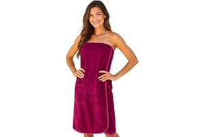Morgenstern Damski kilt do sauny z kieszenią, 90 cm długości, bawełna, Fuchsia, jeden rozmiar