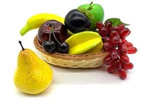 DHER Deko Obst Obst-Dekoration Simulation Obst KüNstliche Lebensecht FrüChte Dekoration Simulation Obst Set Party Obst Modell 8 Arten Von Kunststoff Gemischt Obst Dekoration Fotografie Requisiten