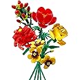 SYOSI Flower Building Kit for Adults, Flower Bouquet Building Block Set, Artificial Flowers Building Toy Set for Gifts/Home Decor, Botanical Collection (Camellia (494pcs))