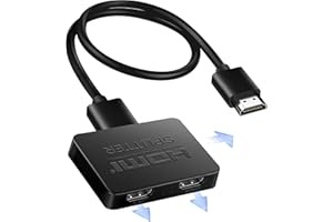 Avedio Links HDMI Splitter 1 in 3 Out With 3.9 FT Cable, 4K Mirror Only Switch for Fire Stick, Roku, Blu-Ray Player, DVD (Not Extended)