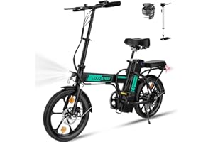 COLORWAY BK5 Bicicletta elettrica pieghevole, 16" Città Pendolare Ebike con Display LCD, 250 W, 2 modalità di guida, 36V 8,4Ah Batteria Rimovibile, fino a 35-70 km, per adulti/adolescenti