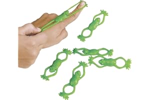 CAMA24COM Flying Frogs (Stretchable) - 12 Pieces Party Game - Children Brithday Party Souvenir (Green)