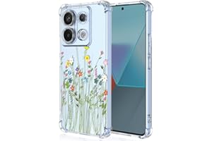 XINYEXIN Funda para Xiaomi Redmi Note 13 5G Flores Floral Patrón Slim Antigolpes Transparente Carcasa Suave TPU Bumper Clear Case - Flower Bush