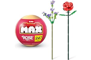 Max Build More- Colección MAX Premium Rose (247 Piezas, 2 Flores por cápsula). Bloques de construcción para Adolescentes, Adultos y coleccionistas. ¡Construye y Presume de Ramo de Rosas (ZURU 83189)