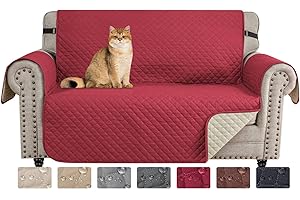CHELZEN Impermeabile Divano Copertura 2 Posti Copridivano Mobili Protector per Soggiorno Bambini Cani Animali domestici (Rosso, 2 Posti)