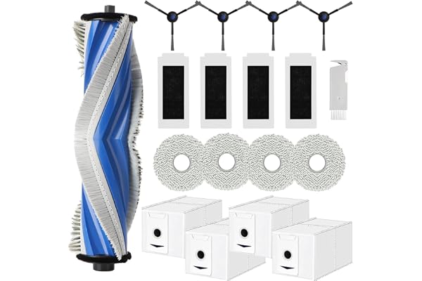 SpeHiate Accessoires pour ECOVACS DEEBOT T30 Omni/ T30 Pro Omni Robot Aspirateur, Pièce de Rechange avec 1 Brosse Principale, 4 Filtres HEPA, 6 Serpillère, 4 Sac à Poussière, 4 Brosses latérales
