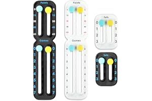 AHRLIC 2PCS Tennis Score Keeper for Racquet Throat Mount – Lightweight Racquet Score Tracker for Points Games Sets, Easy to Read, Strong Adhesive, Durable Tennis Accessories (Black and White)