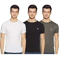 Cazibe Men's Solid Regular Fit T-Shirt (Combo Pack of 3)