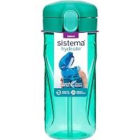 Bouteille D'eau Carrée Sistema 725ml - Sans BPA - Bouchon étanche - Lave-vaissable - Coloris Assortis
