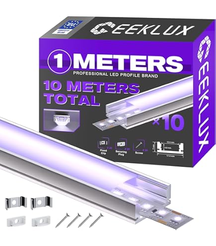 Silumen Profilé Aluminium Encastrable Pour Ruban LED Couvercle