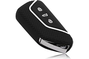 ‎FOAMO FOAMO Autoschlüssel Hülle Kompatibel mit VW, SEAT, Skoda, Cupra Autoschlüssel - Silikon Schlüsselhülle - Schlüsselhülle - Schutz für Autoschlüssel in Schwarz Weiß