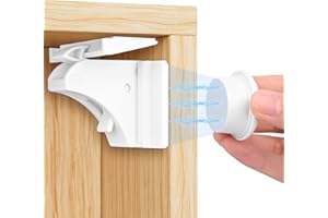 Dreamhigh® Blocca Cassetti per Bambini Magnetici 10 Serrature 2 Chiavi, Chiusura per Porte Bambini, Ante dei Cassetti, Nessun Trapano Necessarioc