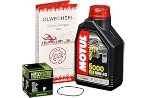 FEUERSTUHL.DE GMBH Ölwechselset passend für Yamaha YZF-R 125 /WGP, Bj. 08-15 (Typ RE06 RE11); 5000 10W-40 Motor-Öl + HiFlo Ölfilter