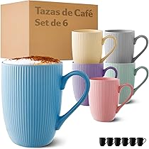 Ceramica Per Caffè Set 6 Tazzine Caffè H&H Lilian Con Piattini