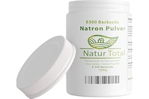 ‎NATUR TOTAL Natur Total Natron Pulver 1500g Lebensmittelqualität: E500 Backsoda Natron Pulver zum putzen (1500g)