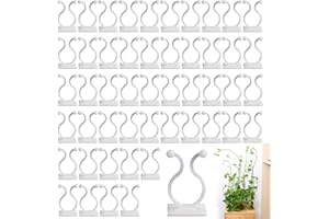 XIXKOLYU® 50 clips para plantas, gran soporte de pared para plantas, clip de eneldo verde, clips de fijación de plantas trepadoras para plantas que aseguran soportes (grandes y blancos)