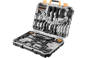 DEKOPRO DEKO Kompletna skrzynka narzędziowa 178 sztuk, walizka na narzędzia DIY do domu, biura i samochodu, z zestawem śrubokrętów, młotkiem i szczypcami do codziennej konserwacji