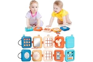 JOYVOVO Busy Board für 1-3 Jahre, Baby Flugzeug Reisespielzeug, 8 in 1 Montessori Spielzeug für Babys, Motorikspielzeug ab 1 Jahr für Kleinkinder, Jungen Mädchen