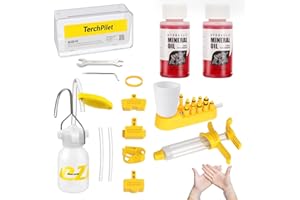 TorchPilot Bike Brake Bleed Kit for Shimano,TEKTRO Hydraulic Disc Brakes, Bicycle Brakes Service Bleed Set with 120ml Mineral Oil for MTB/Road Brake Perfect Bleeding of The Bicycle Brake