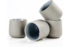 TEANAGOO Japanische Teetasse aus Keramik, 205 ml, Dunkelgrau, H4,Japanische Teetassen, Chinesische Teetasse, Asiatische Teetassen, Asiatische Teetassen, Teetasse Tee Tassen