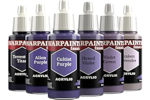 The Army Painter, Warpaints Fanatic Flexible Triad: Purples, 6 x 18 ml acrylic paints - Miniature quality hobby paint for Dungeons and Dragons (DnD) & Warhammer Miniatures