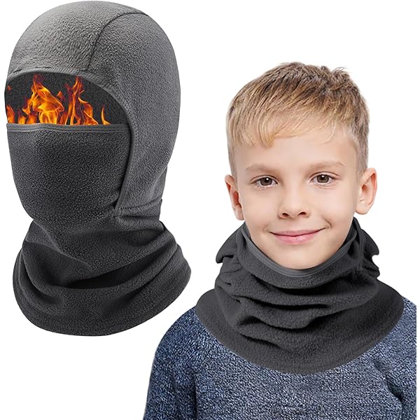 Kinderen Bivakmuts Ski Masker, Fleece Gezichtsmasker Nek Warmer Voor Jongens Meisjes Winddichte Gezichtsbedekking Voor Koud Weer Skien Fietsen