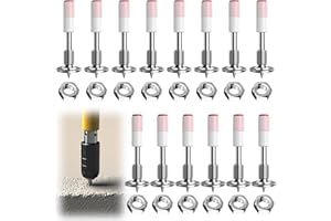 TECHEXTRA Lot de 200 clous pour pistolets à ongles avec écrous M8, clous en acier 7,3 mm, clous ronds manuels en acier pour pistolet à ongles, appareil de tir à boulons pour murs en béton silencieux