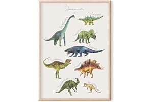 MeinBaby123 Poster dinosaure pour chambre d'enfant - DIN A2 Images garçon Décoration murale de bébé mural qualité supérieure (3)