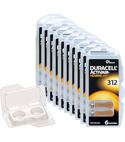 Batterie Duracell Easytab 312 Per Apparecchi Acustici - Confezione Da 60 Pile Zinco-aria